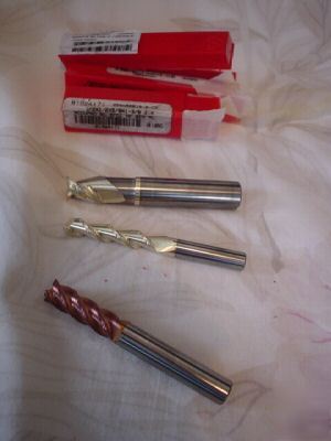 New 3 accupro end mills 5/16 &1/2 & 3/8