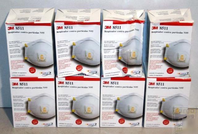 3M 8511 particulate respirator N95 face masks lot of 80