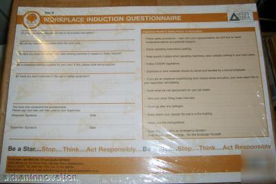Health & safety work induction questionnaire ass form