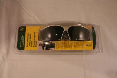 New john deere metal safety glasses #93101 w/ case