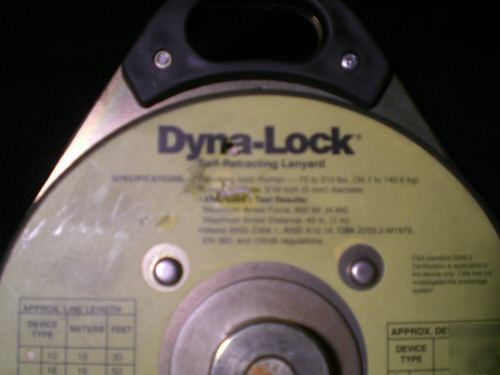 Rose/msa 30-ft ss dyna-lock self-retracting lanyard