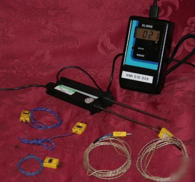 Thermocouple temperature measuring kit and probes