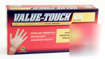 Value touch exam grade disposable latex gloves - xl