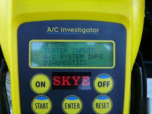 Skye a/c investigator a/c system diagnostic tool