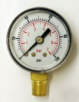 40MM pressure gauge base entry 0-100 psi air and oil