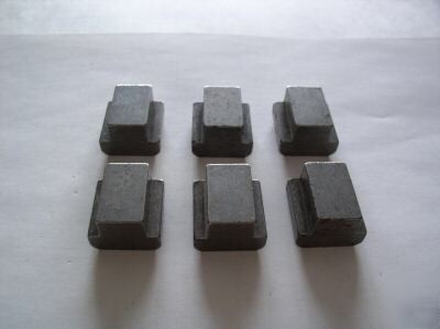 6 blank metric t- nuts for 10MM slot, semiacabecas-t
