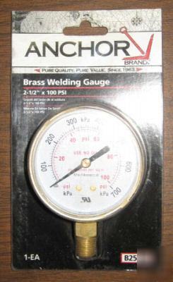 Anchor brand B25100 2-1/2X100 brass replacement gauge