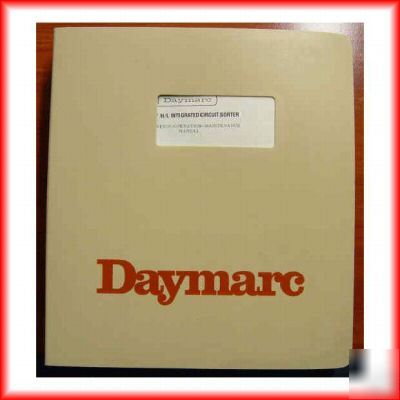 Daymarc 1157 h/l ic sorter manuals op-service-install