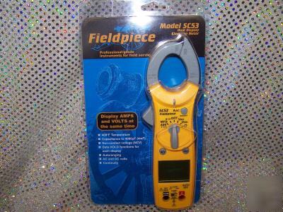 Fieldpiece meter display amps & volts at the same time 