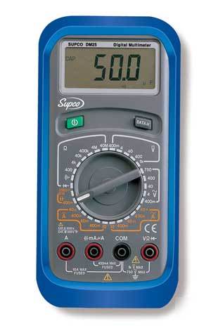 Basic digital multimeter supco DM25 capacitance an ua