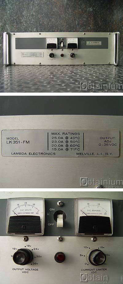 Lambda LK351-fm regulated power supply 0-36VDC 25A