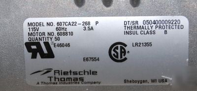 Rietschle thomas 115VAC compressor 607CA22
