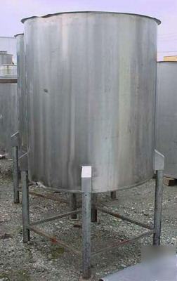 Used 250 gallon vertical stainless steel tank