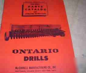 Grain drill for ontario parts and operating catalog use