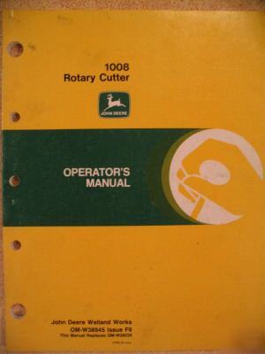 John deere 1008 rotary cutter mower operator manual