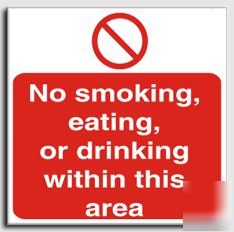 No smok/ eat/drinking sign-s.rigid-300X300(pr-054-rl)