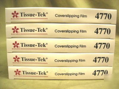 Lot of 5 tissue-tek 4770 coverslipping film