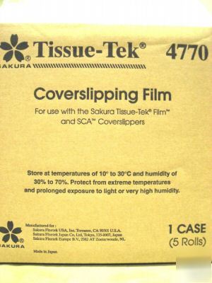 Lot of 5 tissue-tek 4770 coverslipping film