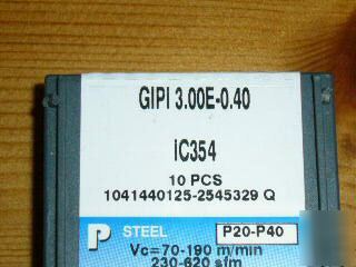 New 10 iscar inserts gipi 3.00E-0.40 IC354