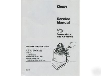 Onan yd service manual plus supplemental pages 