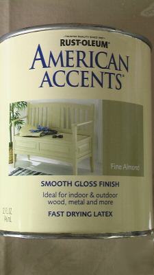 2 quarts of american accents gloss finish - fine almond