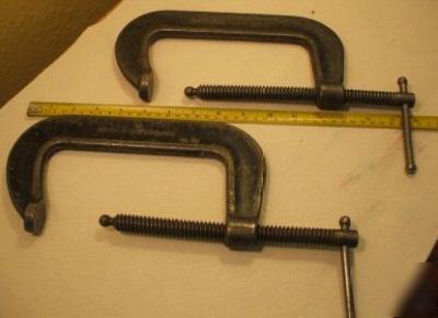 (2) vintage hargrave c-clamps 6 no 44