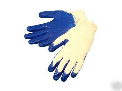 300 prs lot blue latex coated work gardening gloves lrg