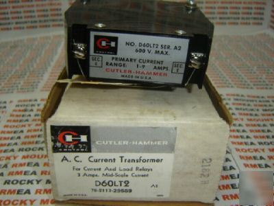 Cutler hammer current relay transformer D60LT2 3A 