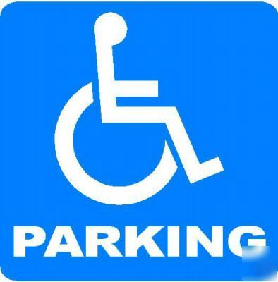 Disabled parking sign/notice