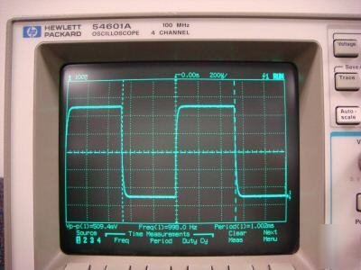 Hp 54601A, 4 channel oscilloscope. just cal'd with cert
