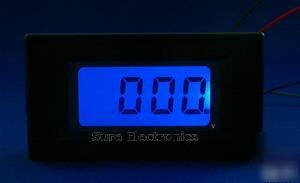 3Â½ digital blue lcd ac 0~500V volt panel meter