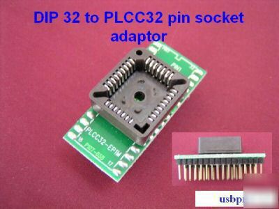 Dip 32 to plcc 32 socket adapter for willem programmer