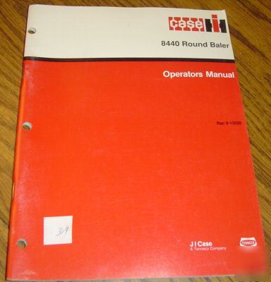 Case ih 8440 round baler operator's manual book