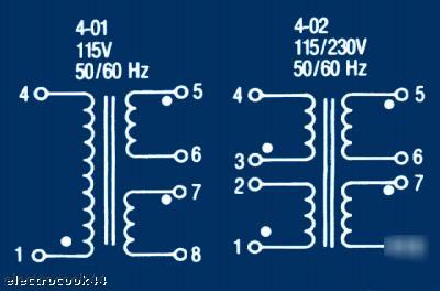 Pcb mount transformer 36 va rating 20VAC output voltage