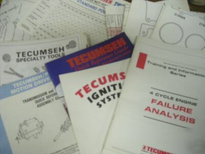 Tecumseh mechanic's charts and specs sheets