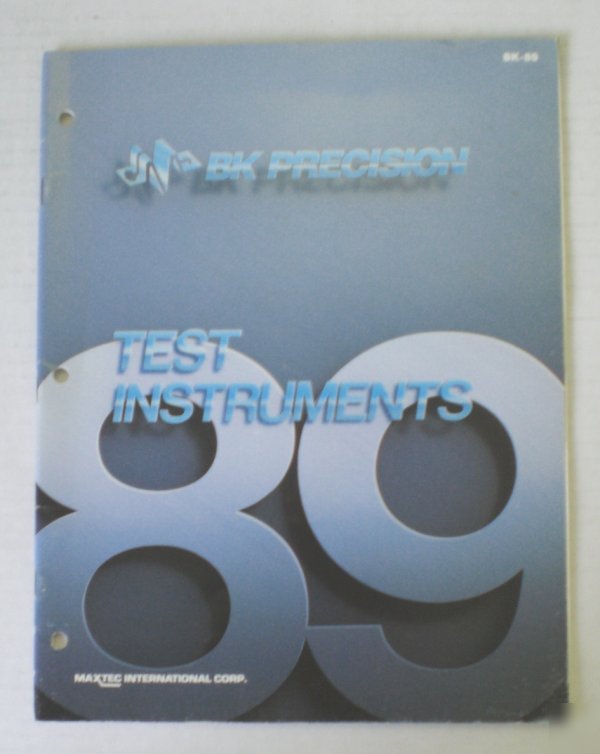 Bk precision test instruments Â©1989