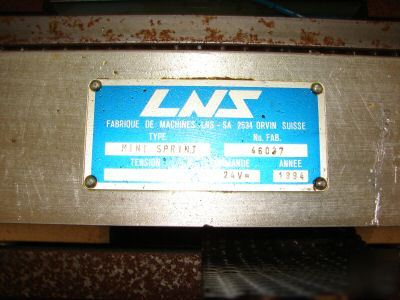 1994 lns cnc bar mini sprint lathe bar feed machine