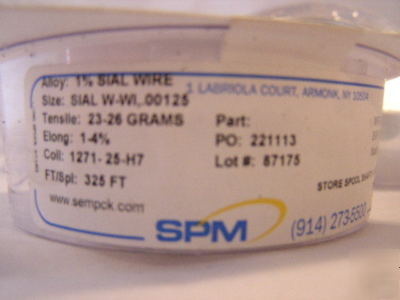 Unused surplus: spm si / al wire .00125, lot of 5