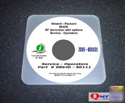 Hp 8640B rf generator service-operators-parts manuals 