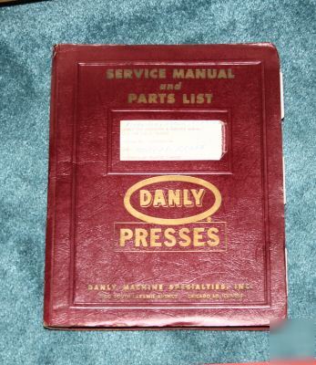 Danly obi 150 ton operating and service manual 