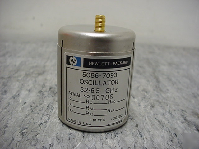 Hp 5086-7093 yig oscillator module 3.2 to 6.5 ghz