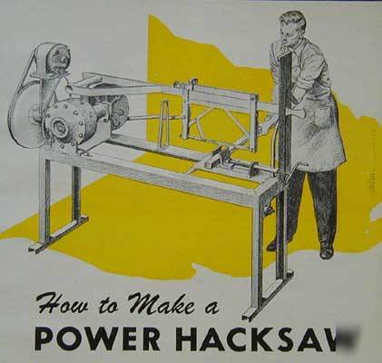 Power hacksaw heavy duty how-to build plans small shop