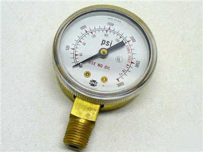 Usg ~ bu-2581-al ~ 0-3000 psi pressure gauge nice 