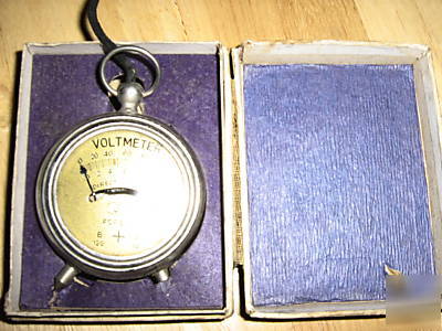 Vintage jt pocket voltmeter in box 12-120 v dc 2