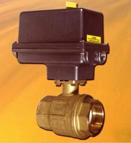 Electric actuated brass 2 way ball valve 1