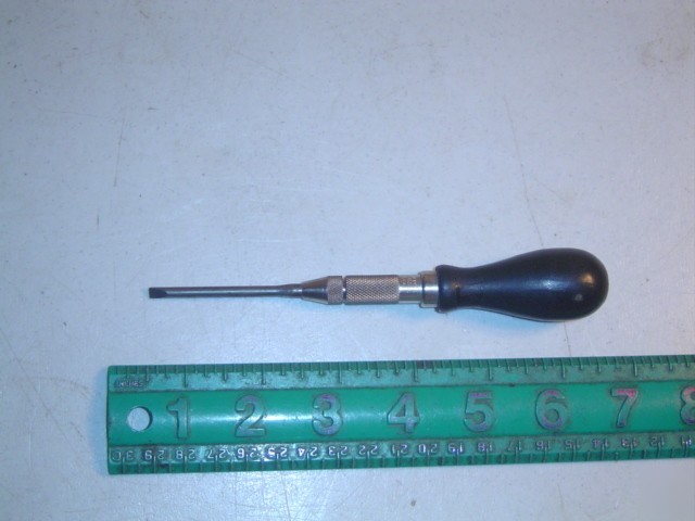 Starrett no 559 pocket screwdriver wood handle