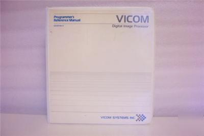 Vicom digital image processor programmer's ref. manual