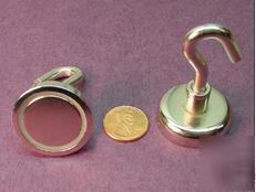 #2 N50 neodymium chrome magnet hook hold 30 lbs pounds