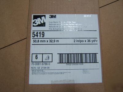 3M low static polyimide film tape 5419 gold 2IN x 36YDS