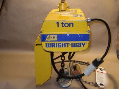 Acco wright-way electric tractor, chain hoist trolley 